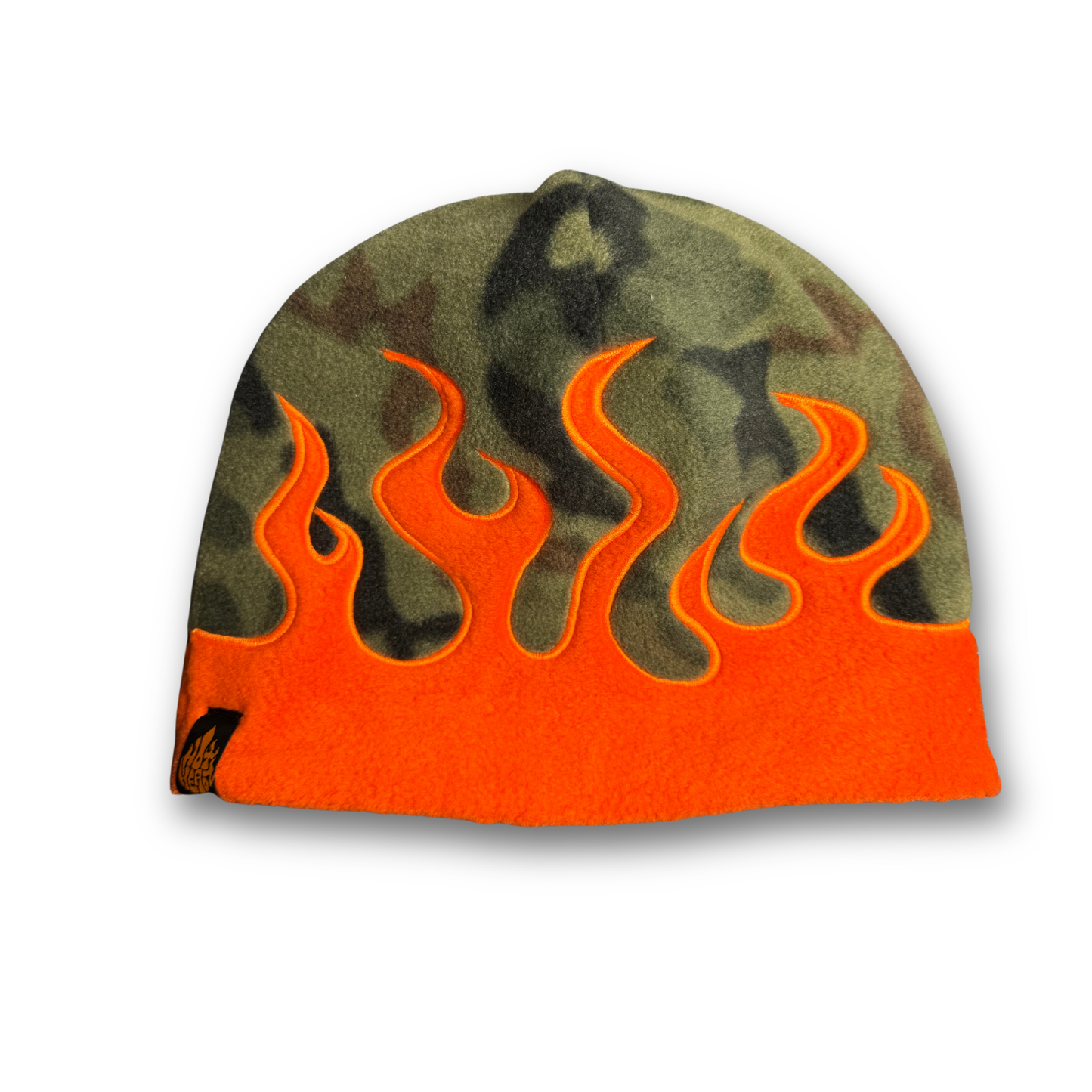 Camo Orange Flame Beanie