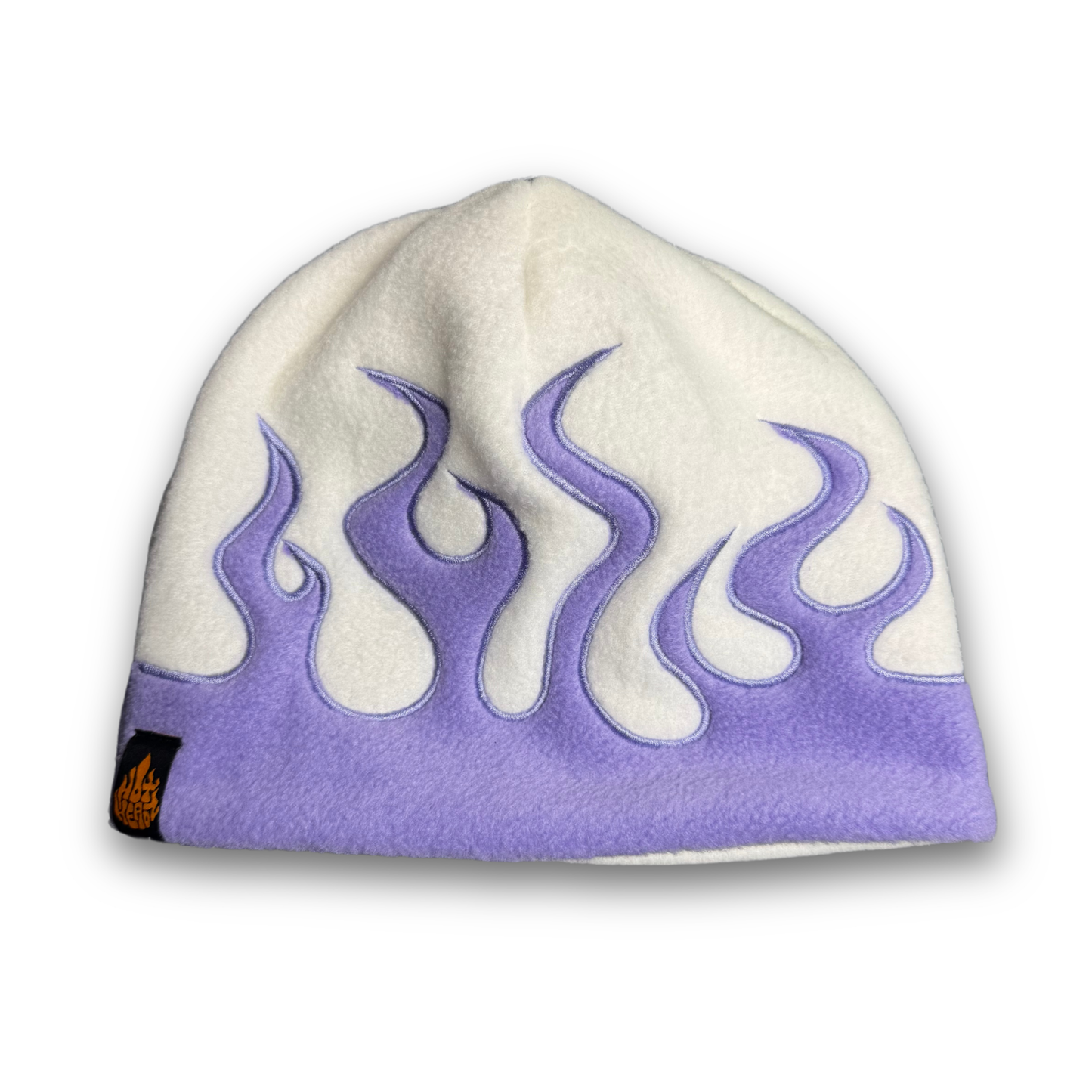 Purple White Flame Beanie